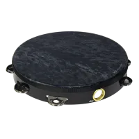 REMO TA-8110-70-SD015 WILD TAMBOURINE - SKYNDEEP BLACK, 10' тамбурин с мембраной и одним рядом джинглов, чёрный