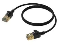 Procab CSD570B/1- Тонкий патч-корд CAT7 U/FTP с разъемами RJ45, LSHF, длина 1 м, черный
