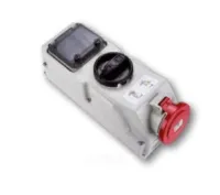 PCE Розетка настенная 32А/400V/3P+N+E/IP44, под автоматический выключатель, DIN-рейка 7625-6