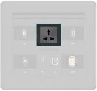 Crestron FT2A-PWR-UN-2, модуль розетки переменного тока для серии FT2, двойной, универсальный