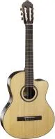 AC160CF NAT класcическая гитара с электроникой Fishman, верх ель, корпус макассар эбен, мензура 650 мм (25.6"), подставка из палисандра, покрытие глянцевый лак, Cort