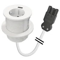 Kondator 935-PM61W-GST- Встраиваемая розетка для монтажа в стол с разъемом USB, цвет белый