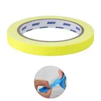 CS-1215Y CLOTH SPIKE TAPE YELLOW 12MM x 15YARDS (14M), скотч тканевый, цвет жёлтый, KUPO -