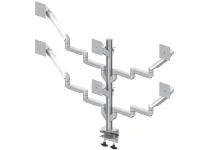 ErgoFount DFS-603C- Настольное крепление для 6 мониторов диагональю до 24'' (2х3), четыре из которых на шарнирных вылетах, зажим типа C, макс. нагрузка 51 кг
