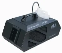 MLB TX-1500 II Мощный хейзер для жидкостей на водной основе. Нагреватель: 1500 Вт, производительность 1400 куб. м. / мин,  емкость для жидкости  2л, регулировка вращения вентилятора 1900-3000об/мин, DMX 512