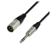 Adam Hall K4 BMV 0750 - Кабель микрофонный, REAN XLR (M) - TRS (jack) stereo 6.3 mm, 0.22 мм2, 7.5 м