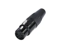 Rean RC5F-BAG кабельный разъем XLR female, черненый корпус, 5 контактов