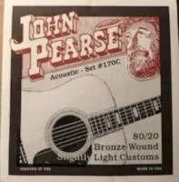John Pearse 170C струны для акустической гитары .011, .015, .022, .030, .042, .052, бронзовая навивка
