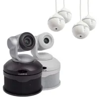 Vaddio ConferenceSHOT AV Bundle – Integrator 2 - АВ-решение для переговорных комнат: поворотная камера ConferenceSHOT AV со встроенным динамиком, два потолочных микрофона EasyMic Ceiling MicPOD с эхоподавлением / 999-99950-201 (черная камера) 999-99950-20