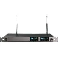 Mipro ACT-727B-DNT Двухканальный UHF приёмник серии ACT-700 с сетевым аудиоинтерфейсом DANTE. Рековый форм-фактор. Металлический корпус. Ширина частотного диапазона 72 MHz,  VFD-дисплей.  Функция автоматического сканирования диапазона и ACT-синхронизации.