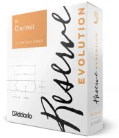 Трости для кларнета d'addario reserve evolution dce1025 - трость из толстой заготовки с удлиненным срезом и прямоугольным утолщенным кончиком для кларнета силой 2.5. тяжелое серце и неподпиленный срез. цена за упаковку из 10 штук