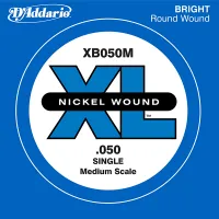 XB050M Nickel Wound Отдельная струна для бас-гитары, никелированная, 050, D'Addario