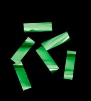 Конфетти металлизированное 17х55мм зеленое