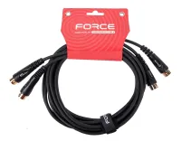 FORCE MCC-03D/3 - сдвоенный MIDI шнур: 2 x DIN 5PIN ---2 x DIN 5PIN, длина 3 метра, черного цвета