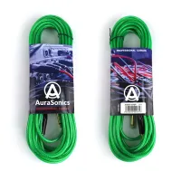 AuraSonics J63J63-10TGR гитарный кабель Jack TS 6.3мм - Jack TS 6.3мм 10м, 24AWG, 0.22мм², зеленый