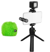 RODE Vlogger Kit USB-C разноцветное лето GREEN комплект Vlogger kit c зелёной меховой ветрозащитой