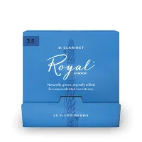 RCB0125-B25 Rico Royal Трости для кларнета Вb, размер 2.5, 25шт в индивидуальной упаковке, Rico