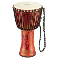 Meinl padj1-l-g  джембе 12" с веревочной настройкой travel series, кож мембрана, pharao's script