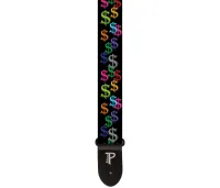Perri's LPCP-7209 - Ремень для гитары, Серия: Kids Wanna Have Fun, Материал: полиэстер, Рисунок: $$$$$$$$$$$, Ширина ремня: 5 см, Длина: 86 - 129 см