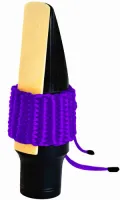 Tenor saxophone ligature Bambu AT11 - Woven ligature with two tie cords for tenor saxophone. Color purple