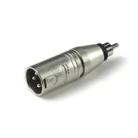 Neutrik NA2MPMM- Переходник XLR 3-pin (вилка) на RCA (вилка), цвет серебристый