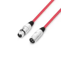 Adam hall k3 mmf 0100 red - кабель микрофонный, xlr (f) - xlr (m), 0.31 мм2, 1 м, красный