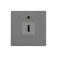 ABL 2T0210CA- Сдвоенный модуль подключения IMP с разъемами 1xUSB 3.1, тип C и 1x проходной miniJack 3,5 мм, серый