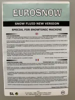 SFAT - EUROSNOW TONIC EDITION - Жидкость для производства снега. готовая к использованию. Версия для снег-машин SFAT серии TONIC. -канистра 5 л