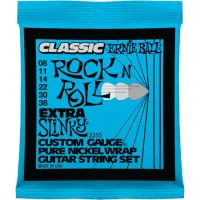 P02255 Pure Nickel Extra Slinky Комплект cтрун для электрогитары, никель, 8-38, Ernie Ball