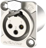 ROXTONE RX3FDWP-NG Разъем cannon (XLR) панельный мама 3-х контактный цвет: серебро. Влагостойкий (IP65)