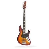 Sire v-5 24-5 ts  5-струнная бас-гитара, форма jazz bass, 24 лада, активная электроника, санберст