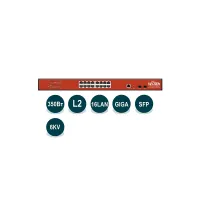 WI-PMS318GF, Коммутатор управляемый L2 PoE 350Вт, порты 16 PoE GE + 2SFP