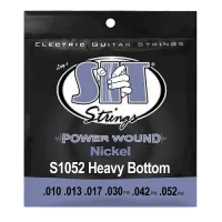 Струны для электрогитары SIT S1052, Powerwound Nickel Heavy Bottom, 10-52