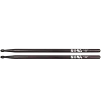 VIC FIRTH NOVA N5BB барабанные палочки 5B с деревянным наконечником, мцвет черный, орех, длина 16', диаметр 0,595'