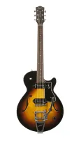 039821 Montreal Premiere Sunburst HG P90 w/Bigsby Электрогитара арктоп, с чехлом, Godin