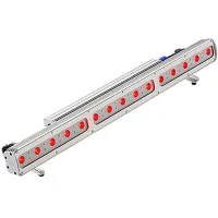 DTS FOS 100 SOLO FULL COLOR - Spot  IP20, Black 410 lux/3 m, LED линейный светильник на 15 Full Color светодиодах - SPOT, степень защиты IP20, разъемы Powercon+XLR, габаритные размеры 990*78*160 мм, потребляемая мощность 6-100 Вт, DMX  управление, 7 кг,