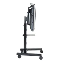 Chief тележка pfcub black с регулировкой высоты и наклона для flat-tv до 90кг/63"+