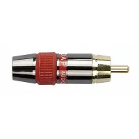 DAP AUDIO RCA connector male, Black housing Red endcap разъем, шт