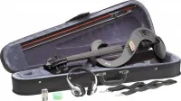 STAGG EVN 4/4 MBK - Электроскрипка 4/4 Цельный клен, лакированный корпус, 4 подстроечных винта, регулировки громкости, НЧ и ВЧ, выход на наушники (мини-джек) и линейный выход (джек), в комплекте смычок, канифоль, футляр, наушники.Цвет - чёрный металлик.