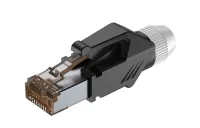 ROXTONE RJ45C5E-PH-WT Ethernet Разъем RJ45(часть A)  CAT5e, Диаметр проводника: 0,9-1,0мм, 150 МГц, макс. AWG26, металлический зажим, с удобным держателем сердечника провода (деталь B), с нейлоновым защитным корпусом (деталь C) со специальной системой заж