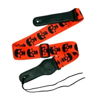 Bosstone GS-303RS Ремень для гитары, тканевый красный с рисунком черепа
