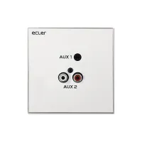 Ecler WPaCNX-JRCA- Настенная панель с разъемами 2хRCA (розетка) и miniJack 3,5 мм