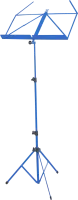 ROXTONE MUS008 Blue Пюпитр складывающийся, на трех ногах, высота, регулируемая: 50-120см, размер в сложенном состоянии: 50см, подставки: 40-29cm, цвет: синий, вес: 1,2kg. 20штук в коробке размером: 38x35x50cм<br>