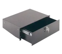 EUROMET EU/R-CA3  04582 Выдвижной рэковый ящик с замком, 3U, сталь черного цвета
