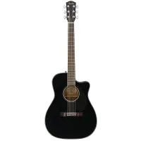 FENDER CC-60SCE BLK электроакустическая гитара, топ - массив ели, цвет черный