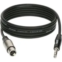 Klotz grg1fp03.0  greyhound микрофонный кабель xlr(f)/ cтерео джек, 3 м, черный, разъемы klotz