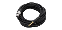 Cordial CCM 7.5 FP микрофонный кабель XLR female/джек моно 6.3мм, 7.5м, черный