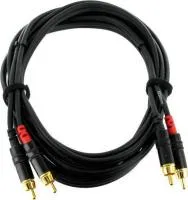 Cordial CFU 3 CC кабель сдвоенный RCA—RCA, 3.0м, черный