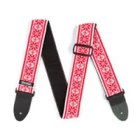 Dunlop d6702rd jacquard fillmore red  дизайнерский ремень для гитары, жаккардовая ткань c кожей