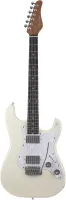 SCHECTER JACK FOWLER TRAD IVORY - 6-ти струнная электрогитара, именная модель Jack Fowler, корпус: красное дерево, гриф: черное дерево, накладка: жженый клён, на болтах, 22 лада, звукосниматели: HH Schecter USA Pasadena™, регулировки: 1х громкость, 1х тон